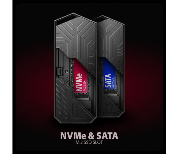 Axagon EEM2-GAM USB-C 10Gbps - M.2 NVMe & SATA SSD GAME M.2 box - 1485445 - zdjęcie 2